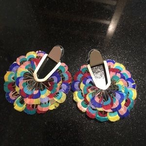 Kendra Scott Diane Gold Statement Feather Earrings